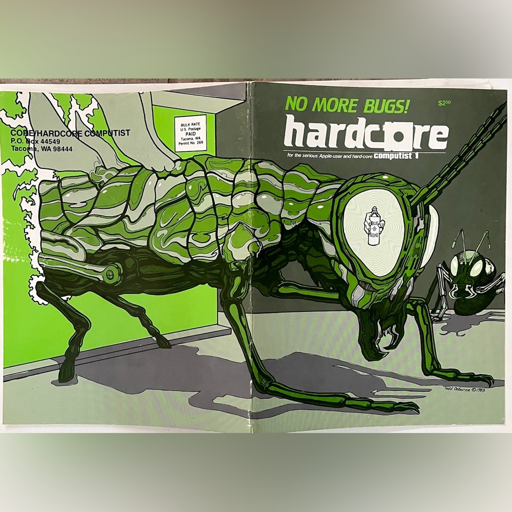 Hardcore 1983 computist 1. Apple users, graphics, amazing cover. Collectible new